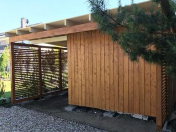 domek ogrodnika wiata drewniana ogrodowa na drewno stolarz cieśla HJ Latzke