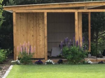 domek ogrodnika wiata drewniana ogrodowa na drewno stolarz cieśla HJ Latzke