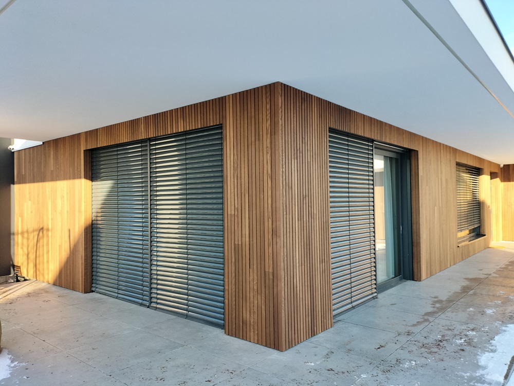 elewacja drewniana thermo jesion Pracownia Stolarska Latzke