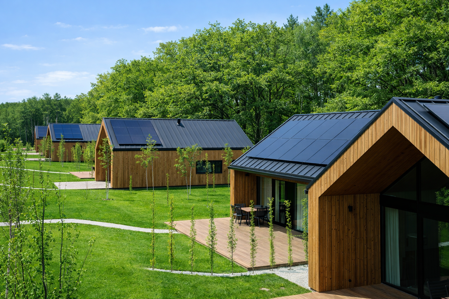 elewacja drewniana wentylowana taras drewniany thermodrewno Pracownia Stolarska Latzke