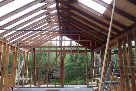 dom drewniany dom szkieletowy konstrukcja drewniana domu Pracownia Stolarska Latzke