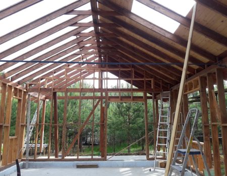 dom drewniany dom szkieletowy konstrukcja drewniana domu Pracownia Stolarska Latzke