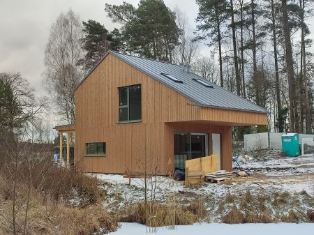 dom drewniany elewacja drewniana thermo sosna Pracownia Stolarska Latzke