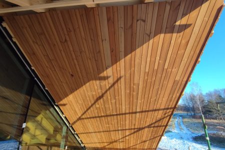 elewacja drewniana 3D thermodrewno thermo sosna montaż Pracowania Stolarska Latzke