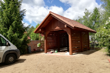 wiata na drewno wiata drewniana Latzke cieśla