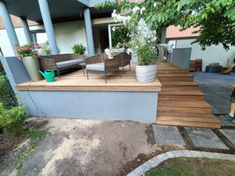 schody drewniane taras deska tarasowa drewniana Poznań HJ Latzke stolarz cieśla