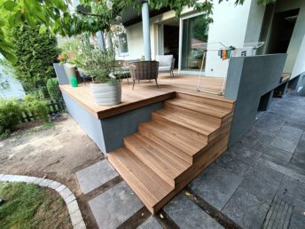 schody drewniane taras deska tarasowa drewniana Poznań HJ Latzke stolarz cieśla