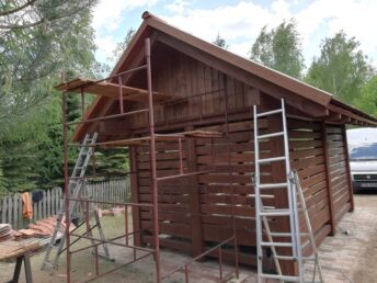 wiata na drewno wiata drewniana Latzke cieśla