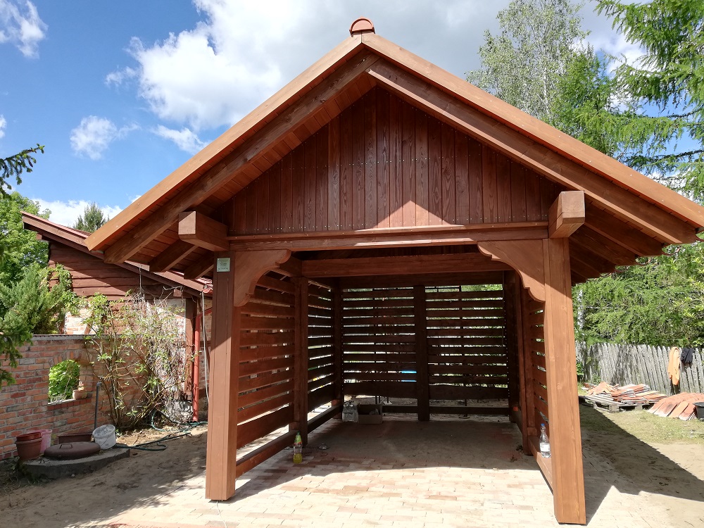 wiata na drewno wiata drewniana Latzke cieśla