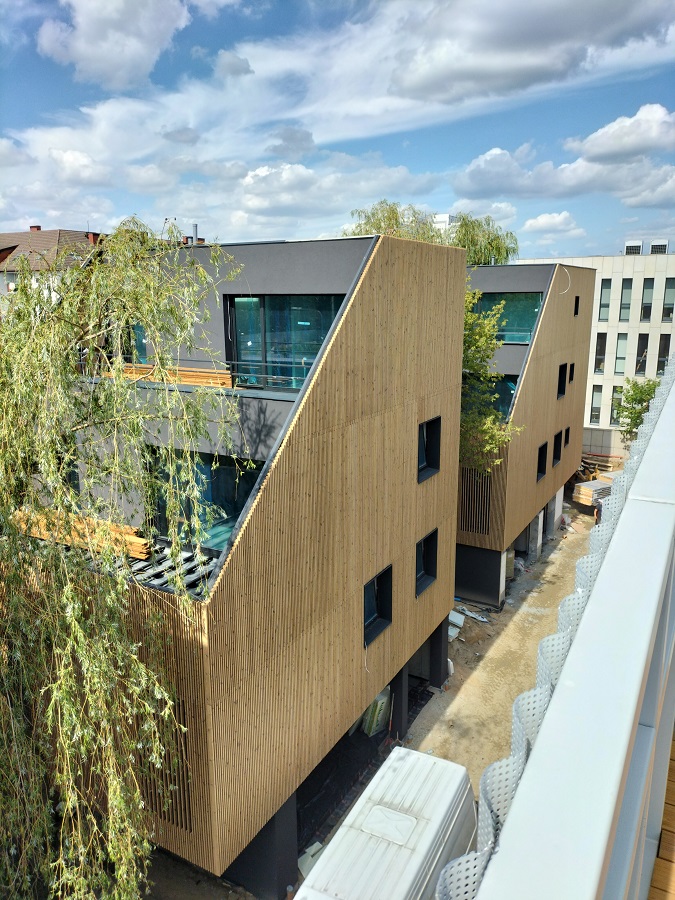 elewacja drewniana thermo sosna lamele realizacja HJ Latzke Wielkopolska