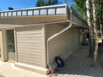 elewacja drewniana drewno cegła deska elewacyjna świerkowa bielona Pracownia Stolarska Latzke