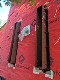 Corten blacha zardzewiała elewacja drewniana opalana dom jednorodzinny Pracownia Stolarska Latzke