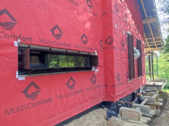 Corten blacha zardzewiała elewacja drewniana opalana dom jednorodzinny Pracownia Stolarska Latzke