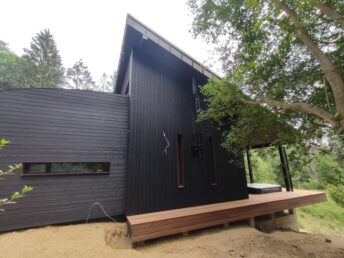 elewacja drewniana opalana dom jednorodzinny Pracownia Stolarska Latzke