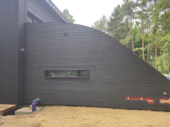 elewacja drewniana opalana dom jednorodzinny Pracownia Stolarska Latzke