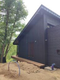 elewacja drewniana opalana dom jednorodzinny Pracownia Stolarska Latzke