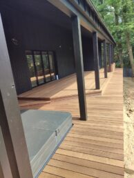 taras drewniany deska Thermo jesion elewacja drewniana opalana dom jednorodzinny Pracownia Stolarska Latzke