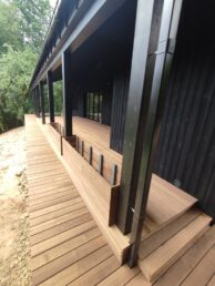 taras drewniany deska Thermo jesion elewacja drewniana opalana dom jednorodzinny Pracownia Stolarska Latzke