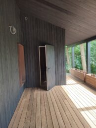 taras drewniany deska Thermo jesion elewacja drewniana opalana dom jednorodzinny Pracownia Stolarska Latzke