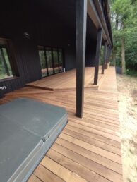 taras drewniany deska Thermo jesion elewacja drewniana opalana dom jednorodzinny Pracownia Stolarska Latzke