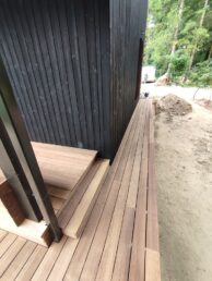 taras drewniany deska Thermo jesion elewacja drewniana opalana dom jednorodzinny Pracownia Stolarska Latzke