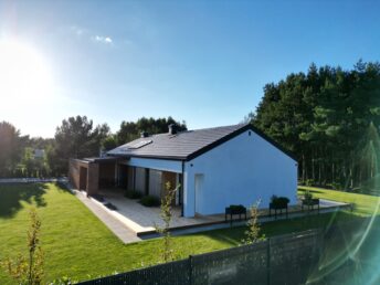 taras drewniany deska tarasowa thermo sosna elewacja drewno + cegła elewacja thermo sosna