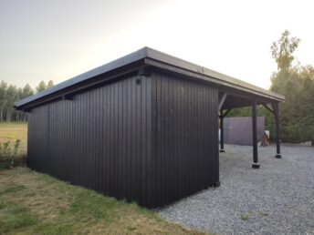 wiata drewniana zadaszenie na samochód Pracownia Stolarska Latzke