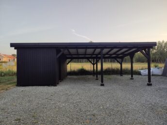 wiata drewniana zadaszenie na samochód Pracownia Stolarska Latzke
