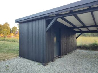 wiata drewniana zadaszenie na samochód Pracownia Stolarska Latzke