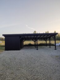 wiata drewniana zadaszenie na samochód Pracownia Stolarska Latzke