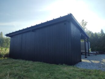 wiata drewniana zadaszenie na samochód Pracownia Stolarska Latzke