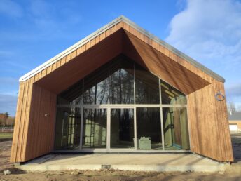 elewacja drewniana 3D thermodrewno thermo sosna montaż Pracowania Stolarska Latzke