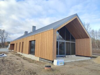 elewacja drewniana 3D thermodrewno thermo sosna montaż Pracowania Stolarska Latzke