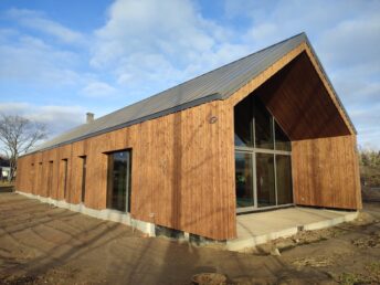 elewacja drewniana 3D thermodrewno thermo sosna montaż Pracowania Stolarska Latzke