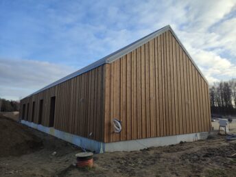 elewacja drewniana 3D thermodrewno thermo sosna montaż Pracowania Stolarska Latzke