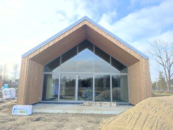 elewacja drewniana 3D thermodrewno thermo sosna montaż Pracowania Stolarska Latzke