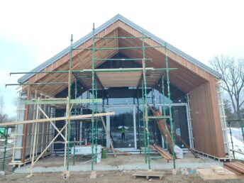 elewacja drewniana 3D thermodrewno thermo sosna montaż Pracowania Stolarska Latzke