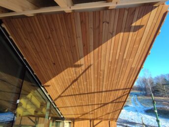 elewacja drewniana 3D thermodrewno thermo sosna montaż Pracowania Stolarska Latzke