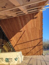 elewacja drewniana 3D thermodrewno thermo sosna montaż Pracowania Stolarska Latzke