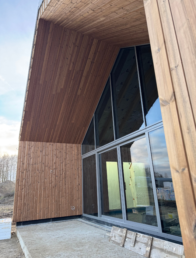 elewacja drewniana 3D thermodrewno thermo sosna montaż Pracowania Stolarska Latzke