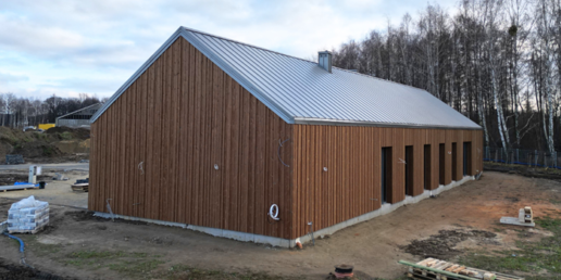 elewacja drewniana 3D thermodrewno thermo sosna montaż Pracowania Stolarska Latzke