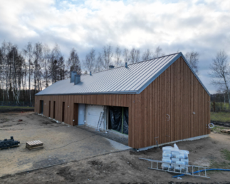 elewacja drewniana 3D thermodrewno thermo sosna montaż Pracowania Stolarska Latzke