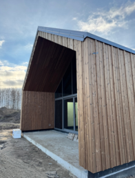 elewacja drewniana 3D thermodrewno thermo sosna montaż Pracowania Stolarska Latzke