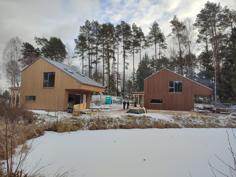 dom drewniany elewacja drewniana thermo sosna Pracownia Stolarska Latzke