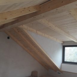 drewniana boazeria na poddaszu drewniany sufit Pracownia Stolarska Latzke