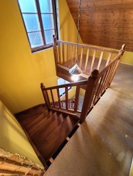 schody drewniane zabiegowe wewnętrzne stolarz Pracownia Stolarska Latzke