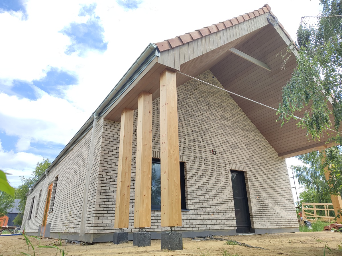 thermo świerk thermodrewno elewacja cegła Pracownia Stolarska Latzke