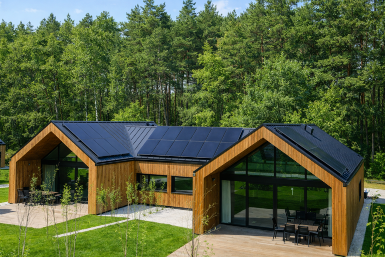 elewacja drewniana wentylowana taras drewniany thermodrewno Pracownia Stolarska Latzke