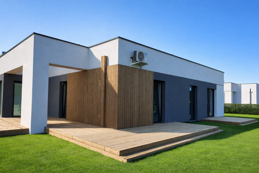 elewacja drewniana wentylowana taras drewniany thermodrewno Pracownia Stolarska Latzke